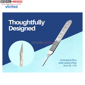 Manípulo Profesional Manual para Dermaplaning con Bisturí, 3 Piezas B.P. # Regla Quirúrgica de 3 Pulgadas con 10 Cuchillas Estériles para Cirugía - Product Image 3