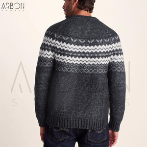 Pull à col rond en laine mélangée de haute qualité pour l'hiver, fournisseur fiable avec logo personnalisé, fabrication de pulls tricotés de haute qualité - Product Image 2