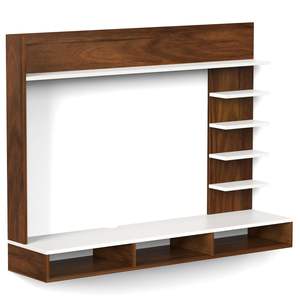 ชุดตู้วางทีวีติดผนังไม้สำหรับงานวิศวกรรม พร้อมชั้นวางกล่องรับสัญญาณ/ตู้ทีวี สำหรับวางหนังสือและของตกแต่ง - Product Image 2