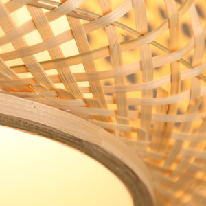 Bamboo Ceiling Light with Handwoven Design Natural Material and Warm Lighting Effect Ideal for Interior Decoration - Product Image 6