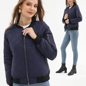 Blouson Bomber Femme Style Minimaliste avec Broderie, Tissu Mémoire Prêt à l'emploi, Impression Personnalisée et Fourniture Marque Privée - Product Image 4