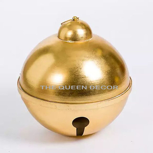 Campana Decorativa Navideña de Acero Inoxidable de Estilo Moderno, Forma Única, Acabado Dorado, con Tela de Santa Claus, Eléctrica - Product Image 5