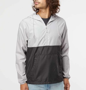 Veste coupe-vent en nylon respirant à fermeture éclair personnalisée pour hommes, veste coupe-vent imprimée, veste d'extérieur grande taille - Product Image 1