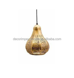 Lámpara colgante geométrica a menudo por patrones marroquíes tradicionales y arquitectura que incorpora recortes intrincados o diseño grabado - Product Image 2