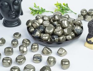 Piedras de Pirita Dorada Natural Pulimentadas de 18-25 mm para Joyería, Manualidades, Decoración del Hogar, Feng Shui, Venta al por Mayor - Product Image 2