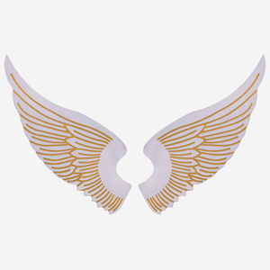 Aluminum Main Door Wing Design Pull Handle Pair Matt <b>Black</b> Gold AB Matt White Gold <b>Feather</b> Motif Entrance Hardware - Product Image 3
