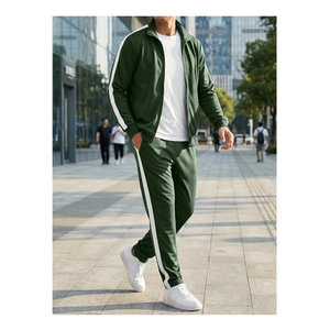 Conjunto de Chaqueta Deportiva con Cierre Completo y Pantalones Deportivos con Puños, de Forro Polar Grueso, Marca Personalizada - Product Image 6