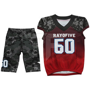 Conjunto de Uniforme de Fútbol Americano Ligero y Transpirable, Accesorios Cortos, 100% Poliéster, Unisex, Adulto, Nueva Llegada - Product Image 4