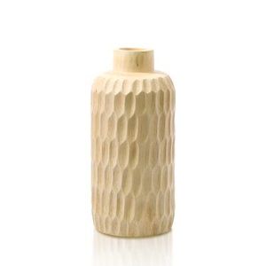 Trending Modern Solid Wooden Handmade Stacked Cylinder <b>Vase</b> Natural Grain Sculptural Flower Holder Luxury Home Table Shelf <b>Vase</b> - Product Image 2