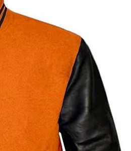 Custom Men's Varsity <b>Jacket</b> Wool Blend <b>Leather</b> Sleeves Fashion Letterman Coat OEM ODM Factory Sample Service - Product Image 4