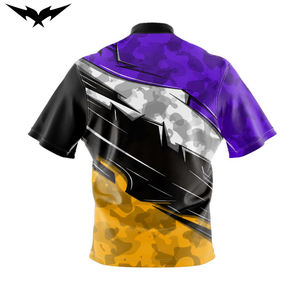 Camisetas de Boliche de Manga Corta con Logotipo Personalizado, Diseño Nuevo, Alta Calidad, Impresas, Transpirables, 100% Poliéster, Unisex, Elegantes - Product Image 2