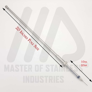 51Cm Dài Thú Y Ống Tiêm Cực Thép Không Gỉ Dài Xử Lý Dễ Dàng Grip Mịn Động Vật Ống Tiêm Cực Handmade Tùy Chỉnh Ống Tiêm Mô Hình - Product Image 4