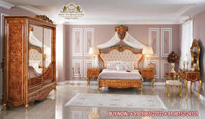 Meubles de chambre à coucher en teck moderne, meubles de chambre à coucher sculptés à la main de style Maharaja, lit en bois antique de qualité supérieure pour la maison, États-Unis - Product Image 5