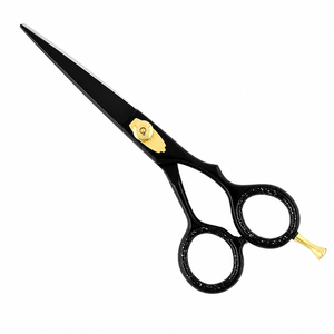 Professional Hair Scissors 6.5 Inch Stainless Steel Sharp <b>Blade</b> Black Matte Handle Right Handed Salon Shears - Product Image 1