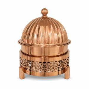 Hammered <b>Copper</b> Casserole Stainless Steel Handles Double Lid Enamel Interior Stainless Steel Lining-Eco-Friendly Home Cookware - Product Image 1