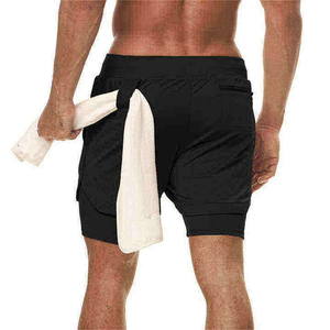 Pantalones Cortos Deportivos 2 en 1 para Hombre, de Secado Rápido, Transpirables y Cómodos, para Entrenamiento, Running y Ejercicio - Product Image 1