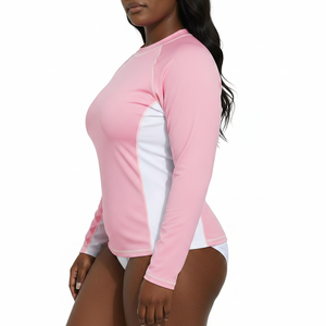 Maillot de bain à manches longues pour femme, protection UV, impression par sublimation, vente en gros - Product Image 3