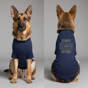 Premium Cotton Round Neck <b>T</b> <b>Shirt</b> <b>For</b> <b>Dog</b> In Dark Navy Color Soft Comfortable Durable Everyday Pet Wear Available <b>For</b> Sale - Product Image 2