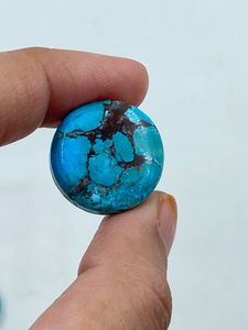 Natural Turquoise Top Quality Blue <b>Colour</b> Rounded Shape 40.25Cts 2Pcs For Jewelry Making - Product Image 6