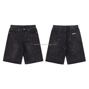 Pantalones Cortos de Mezclilla Sólidos Personalizados para Hombre - Alta Calidad, 100% Algodón, Transpirables, de Secado Rápido, Cintura Media, Cierre de Botones, Servicio OEM Personalizado - Product Image 5