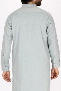 Dernier design de shalwar kameez pour hommes, en polyester, couleur blanche, costumes formels de haute qualité, extensibles, séchage rapide, évacuation de l'humidité - Product Image 6