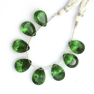 Perles de tourmaline naturelle AAA+ 12x16mm, taille poire concave, quartz hydrocoloré, pierres à facettes, perles lâches pour bijoux - Product Image 1