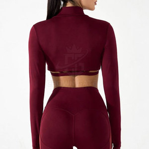 Custom Fitness 3 Piece Crop Top <b>Set</b> Breathable Stretch Fabric High Waist Leggings Sports Bra Activewear For Women - Product Image 5