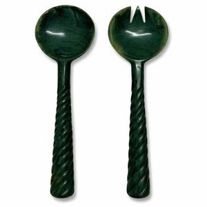 MIXING HANDMADE RESIN SALAD SPOON Servers Decorative Serving Spoons Set Salad Mixing Dinner Fork Spoon Handle Salad - Product Image 3