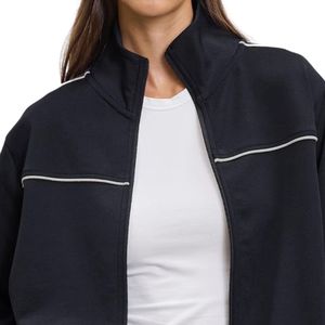 Womens Piping <b>Track</b> <b>Jacket</b> Custom Sportswear Full Zip Athletic Training <b>Jacket</b> Lightweight Casual Teamwear OEM ODM Wholesale - Product Image 3