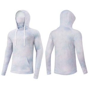 Pull à manches longues pour la pêche, personnalisé, de haute qualité, respirant, imperméable, UPF 50, séchage rapide, 100% coton, vêtements de pêche unisexes - Product Image 1