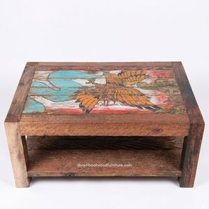 <b>Rustic</b> Solid Wood Eco-Friendly Handmade <b>Coffee</b> <b>Table</b> with Storage Antique Finish Indoor Living Room Furniture - Product Image 1