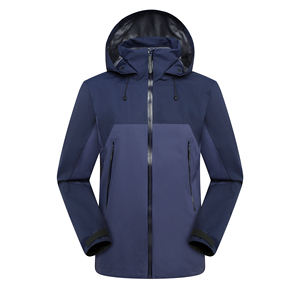 Outdoor Windproof Breathable Plus Size Print Turtleneck Full Zip Microfleece Thick Softshell <b>Jacket</b> Men <b>Waterproof</b> Sale - Product Image 4