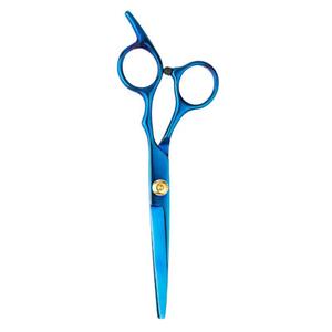 Tijeras de Peluquería Profesionales Morje, Acero Inoxidable 4Cr13, Mango Azul Mediano, 28 Dientes, Punta Afilada, para Diestros - Product Image 1