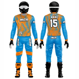 Awesome Quality 100% Polyester Fabric Men's Motorcycle Riding Suit New Vintage Design Sublimation Printing MX Racing Jersey Pant - Product Image 1