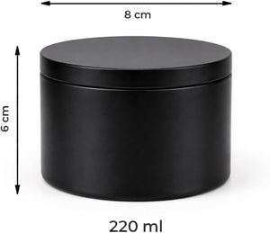 Luxury Black Iron Metal Candle Jar with Rose Gold Lid | Matte Black Votive Candle Holder for Home Decoration & Aromatherapy - Product Image 2