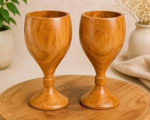 Verre à vin classique fait main avec tige en bois, gobelet durable, écologique, compatible lave-vaisselle pour la maison, le bar, le restaurant, les mariages - Product Image 5