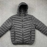 Veste matelassée pour homme, légère, coupe-vent, décontractée, hiver, rembourrage en polyester, fermeture éclair, couleur unie, coupe classique