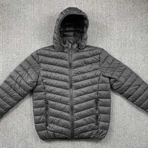 Chaqueta Acolchada con Capucha para Hombre, Ligera, Cortavientos, Informal, de Otoño, con Relleno de Poliéster, Cierre de Cremallera, Color Sólido, Corte Regular - Product Image 5