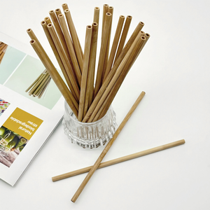 Pajitas de Bambú para Bebidas, para Fiestas, Bares, Cocina, Viajes y Uso Diario, Diseño Natural Biodegradable - Product Image 4
