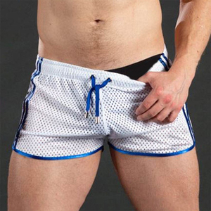 Pantalones Cortos Deportivos de Malla Sólida para Hombre, 3 Pulgadas, Color Blanco, Secado Rápido, Cintura Elástica, Transpirables, para Gimnasio y Entrenamiento - Product Image 5