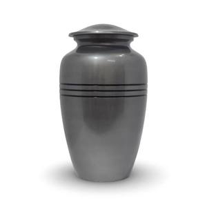 Urna de Aluminio con Líneas Suaves para Cenizas Humanas, Tamaño Adulto - Urna de Cremación de Metal con Curvas Delicadas - Florero Conmemorativo con Bordes Lisos para Funeral - Product Image 3