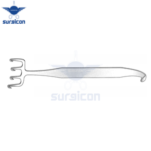 เครื่องมือผ่าตัดแบบยืดหดได้ Freeman Rake Retractor 4 ง่ามคม ขนาดกว้าง 1.5 นิ้ว ยาว 10 ซม. 4 นิ้ว ทำจากสแตนเลสสตีล ใช้ซ้ำได้ - Product Image 5