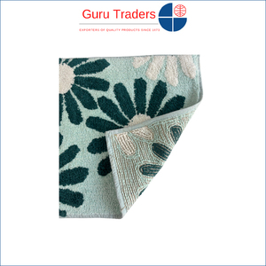 Tapis de bain rectangulaires en coton 100 % fabriqués à la machine, avec motif floral antidérapant, toucher doux, pour la maison et l'hôtellerie – Grande Vente - Product Image 2