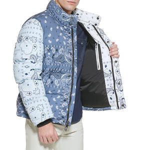 Chaqueta de lona acolchada para hombre, de alta calidad, para invierno, extragrande, con capucha desmontable, diseño con logo frontal, venta al por mayor OEM - Product Image 6