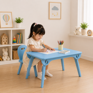 Mesa Infantil de Madera, Diseño Cuadrado, Estilo Escandinavo, Resistente para Bebés y Niños - Product Image 3