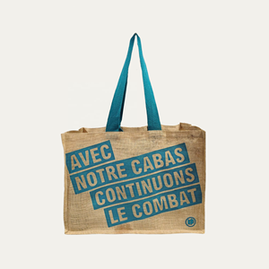 Bolsa de Compras de Yute Personalizada con Asas de Cinta de Algodón, Bolsa Ecológica para Supermercado, Promocional y de Venta Minorista - Product Image 1