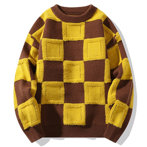 Pull en laine/acrylique tricoté personnalisé avec logo au dos, style urbain, respirant, séchage rapide, pour homme, couleur et logo personnalisables, collection automne - Product Image 4