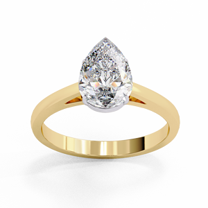 Anillo de Compromiso Clásico con Diamante Cultivado en Laboratorio de 1.5 Quilates, Corte Pera, Oro de 10k, 14k, 18k, Certificado IGI, Diamante VS DEF para Aniversario o Boda - Product Image 4