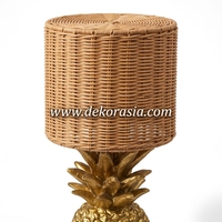 Lampe de table en bois d'ananas moderne et luxueuse avec ampoules incandescentes pour la décoration de la maison, lampe de bureau portable et design personnalisé