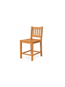 Chaise haute de salle à manger en bois écologique au design moderne avec dossier contemporain pour la maison et l'utilisation en terrasse ou dans le jardin - Product Image 6